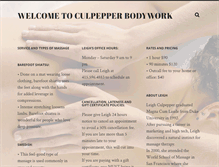 Tablet Screenshot of culpepperbodywork.com